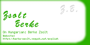 zsolt berke business card